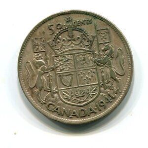 1941 Canada Silver Half Dollar Coin (l25)